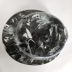 full brim hard hat custom hydro dipped IN RIDE OR DIE OUTLAW BIKER