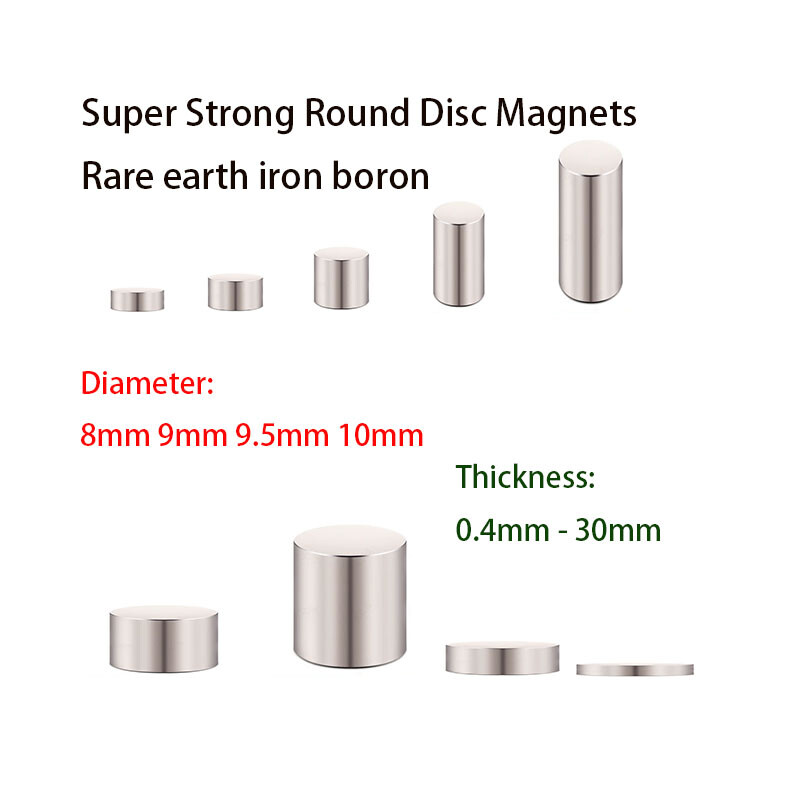 Dia 8-10mm Thickness 0.4-30mm Super Strong Round Disc Magnets Rare-Earth Magnet