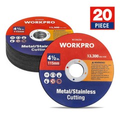 WORKPRO 10Pack Metal Grinding Wheels 20Pack Cut-Off Wheels 4-1/2×7/8-inch Wheels
