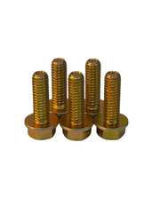 (100 Pcs) 5/16″-18×1″ Grade 8 Hex Flange Bolt (FT) Zinc Yellow Trivalent
