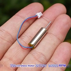 Mini 7mm*20mm Coreless Motor DC 12V 24000RPM Perfect for DIY Hobby Toy Model