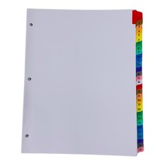 12 Sets Universal Table of Contents Dividers 31 Tab 3 Hole Punched Letter Size