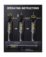 Fanttik K2 Nano Power Drill, Hand Drills, 20 Bits, 800mAh Rechargeable, Tool …