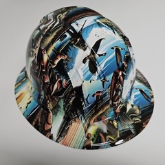 full brim hard hat custom hydro dipped IN AMERICAN SPORTSMAN FISHING HUNTING
