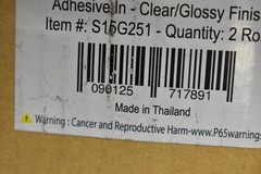 TruLam Laminating Film 1.5 Mil 25″ X 500′ X 1″ Clear Gloss 2 Rolls S15G251