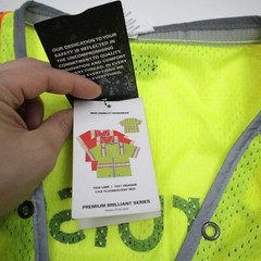 ML Kishigo Premium Brilliant Series 1550 Lime Size Med High-Visibility Vest Logo
