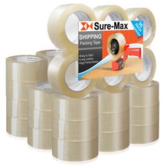 36 Rolls Carton Sealing Clear Packing Shipping Tape – 2 mil 2″ x 110 Yards