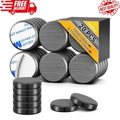 FINDMAG 20Pcs Magnets for Crafts with Adhesive Backing, Round Ferrite Craft Magn