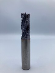 1/2″, 4 FLUTE CARBIDE ROUGHING (ROUGHER) END MILL, TiAlN COATED