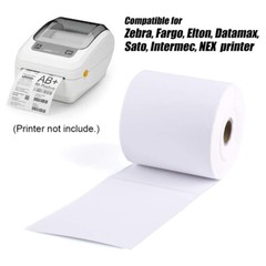 2 Rolls 4″x6″ Direct Thermal Shipping Labels Self-Adhesive Paper 250 Per Roll