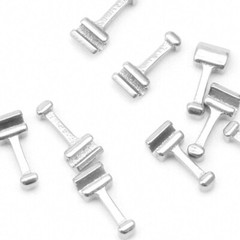 50/100/200pcs Dental Crimpable Stainless Orthodontic for Arch Wire Hook T Shaped