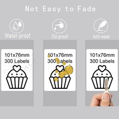 4×3 inch Direct Thermal Labels for Shipping, Barcodes, Address, Compatible wi…