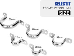 30 Pcs 1 Inch Stainless Steel Conduit Clamps 2 Hole Strap U Bracket Clips