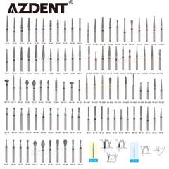 NSK Style AZDENT Dental Diamond Burs Drill Fit For High Speed Handpiece 5Pcs/Box