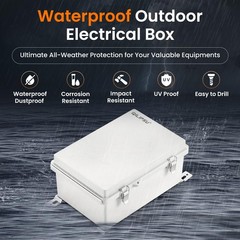 Junction Box IP67 Waterproof Plastic Electrical Enclosure Outdoor Weatherproo…