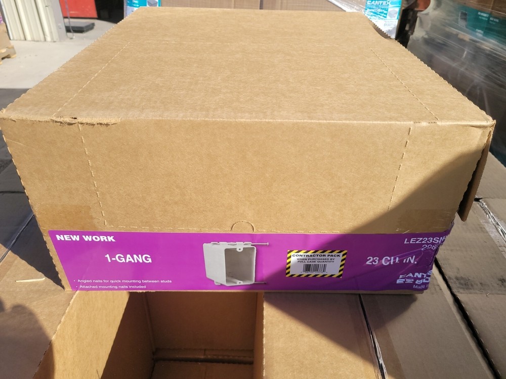 New Work Cantex Electrical PVC Switch Box – 1 GANG 100pc CONTRACTOR Pack