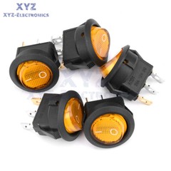 20PCS 3-Pin Rocker Switch Toggle DC12V Led Light Car Auto Boat Round ON/OFF 8A