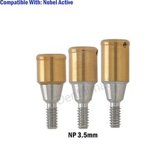 Implant Overdenture Abutment for NOBEL Active NP 3.5mm Dia 1/2/3/4/5mm Height
