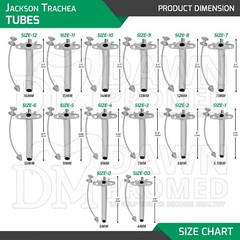 Jackson Trachea Tubes 00-12 Surgical Instruments Available In Individual & Set