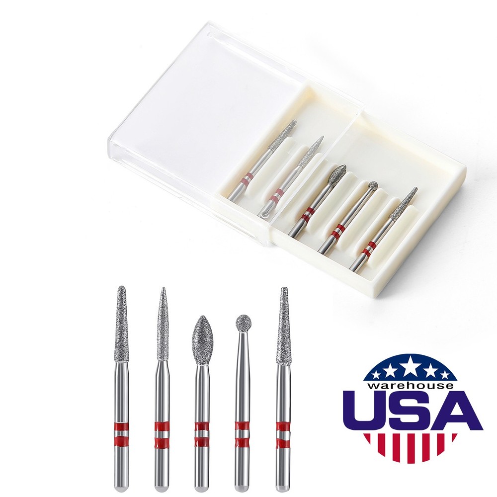 Dental Diamond Zirconia Cutting Burs Kit FG 1.6mm For High Speed Handpiece