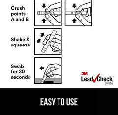 3M Lead Check Instant Lead Testing Swab Kit. Contains 8 Swabs. NEW