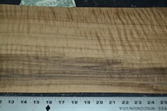 Fumed Curly Beech Raw Wood Veneer Sheet 10.5 x 31 inches 1/42nd thick N5943-04