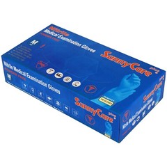 100 SunnyCare Nitrile Exam Gloves Powder Free Chemo-Rated (Non Vinyl Latex) – M
