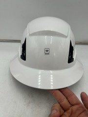 MALTA DYNAMICS Type 2 Full Brim Safety Helmet White Adjustable 54-63 Cm