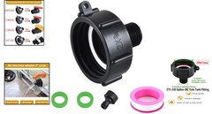 Food Grade IBC Hose Adapter: Leakproof 2″ Coarse Thread to Garden Hose Connector
