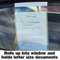 Versa-Tags Buyers Guide Window Holders, 50 Pack Clear Vehicle Window Form Holder