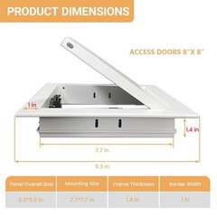 8×8 Inch White Aluminum Alloy Access Doors Panel Drywall Wall Ceiling Repair