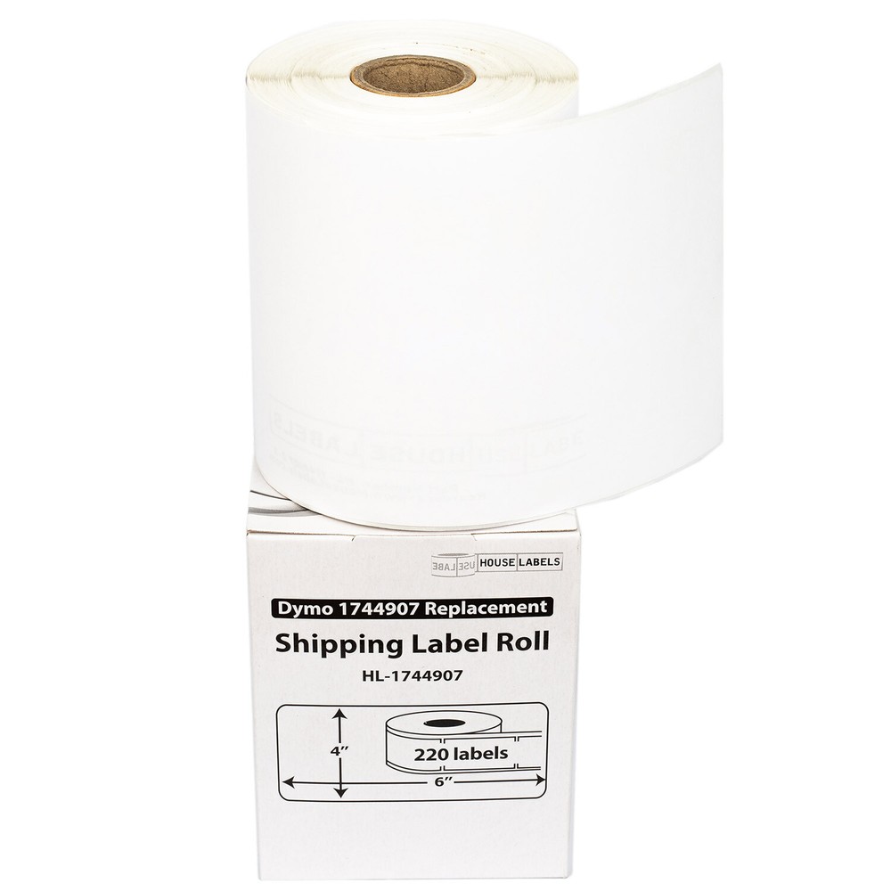 DYMO LW 1744907 4XL 4×6 (4″x6″) Direct Thermal Labels – (6) Rolls of 220