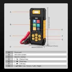 Battery Testers BT760 Automotive Battery System Testers 8V-32V Car Battery An…