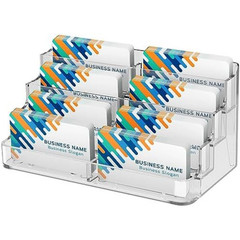 Acrylic Business Card Holder for Desk, Clear Desktop Business Card Display Stand