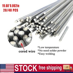 Aluminum Welding Rod Low Temp Flux-Cored Repair Alloy Fix Easy Brazing 20/40PCS