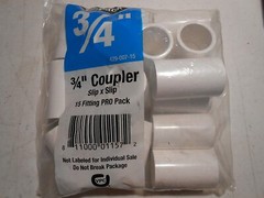 VPC Global 3/4 Slip x Slip Coupler Fittings Pro Pack 15/Pack