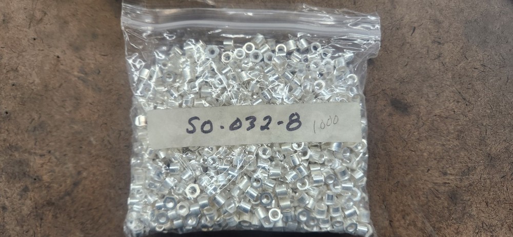 SO-032-8 – STANDOFF TIN PLATED – NEW – OPEN BAG – UNUSED – QTY 1000