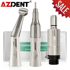 AZDENT Dental Slow Low Speed Handpiece Straight Contra Angle Air Motor 2 Hole