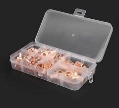 60pcs Copper Wire Lugs Battery Cable Ends Terminal Connectors Assortment Kit