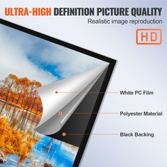 VEVOR 120″ Aluminum Fixed Frame 16:9 Projector Screen Velvet Matte Home Theater