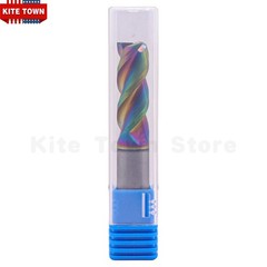 3Pcs 1/2″ 45° Helix 3 Flute Carbide Square End Mill For Aluminum – DLC Coated