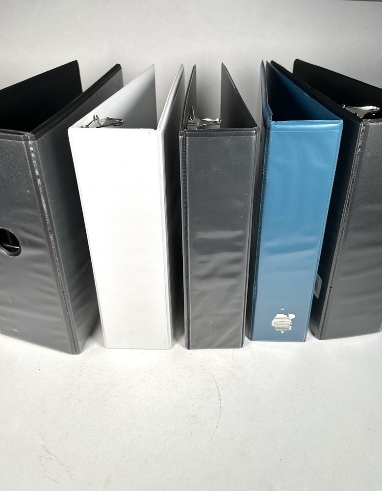 3 Ring Binder Lot of 10 Mixed Colors Assorted Sizes Office School Storage