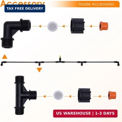 Poly Boom Sprayer Wand 4 Nozzle with Brass Fitting