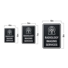 Portrait Round Plus Radiology Imaging Services Wall or Door Sign