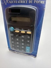 Jot 8 Digit Display Black Pocket Calculator New ( Box Damaged ) …..15