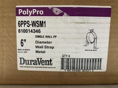 Duravent PolyPro 6PPS-WSM1 Single Wall PP 6″ Wall Strap Metal