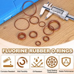 10Pcs AS-026 O-Rings, Fluorine Rubber O-Rings 1-1/4″ ID 1-3/8″ OD 1/16″ Width