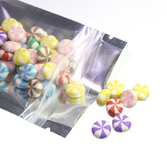 100x Small Clear & White Mylar Zip Lock Bags 2.5×3.5in (Free 2-Day Shipping)