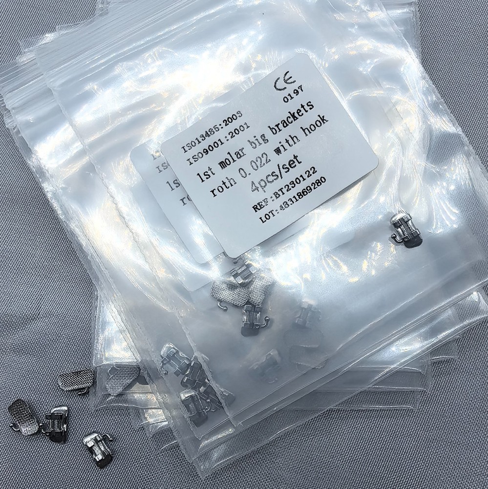 50Kits Dental 1st Brackets Molar Wide Big Bracket Orthodontic Edgewise MBT 022