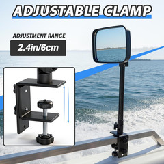 Pontoon Boat Rear View Mirror with Telescoping Pole 10″ X 6.3″ 360° Adjustable M